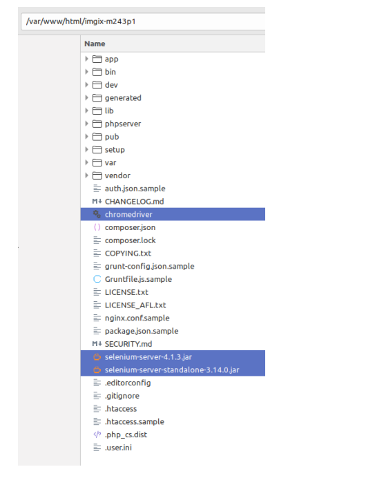 Directory structure after installation