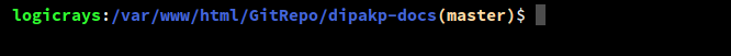 Git branch name displayed in terminal
