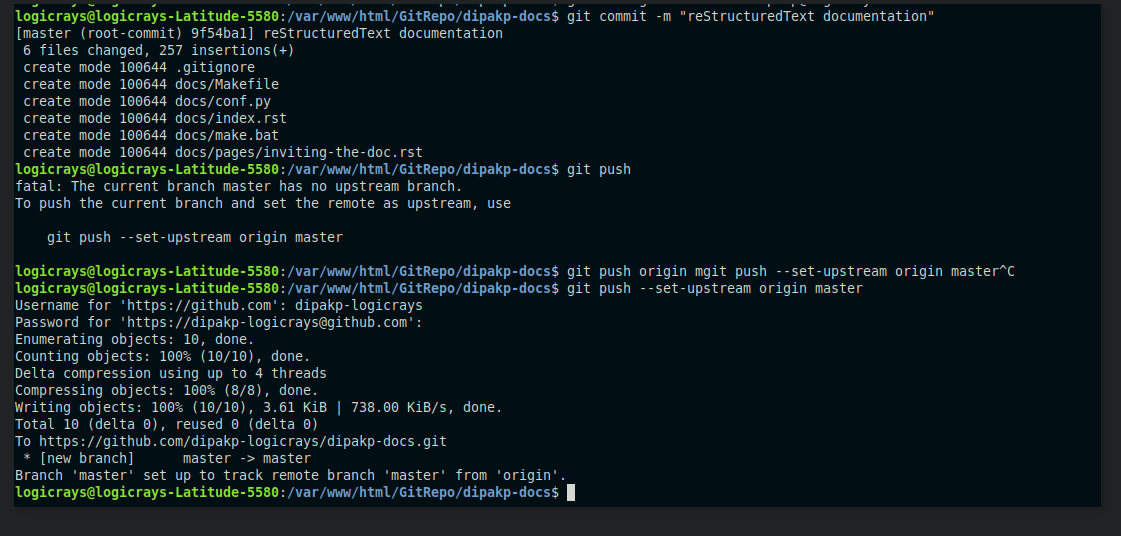 Git commands execution - Part 2