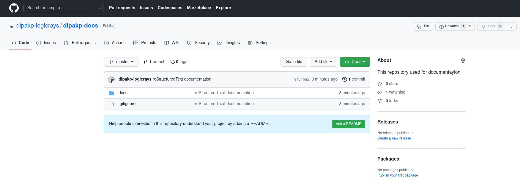 GitHub repository structure