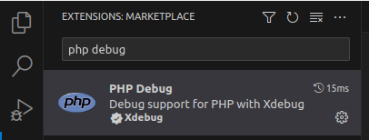 PHP Debug extension in VS Code