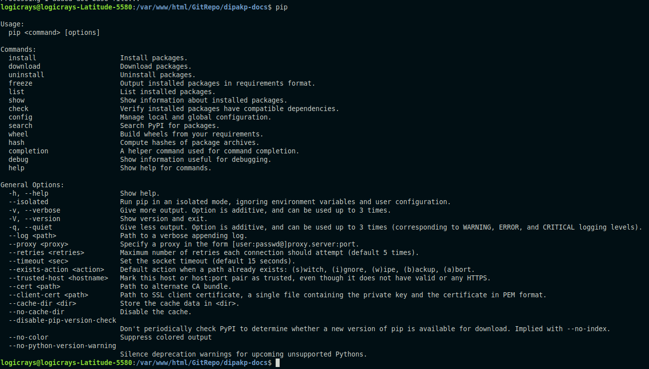 pip installed