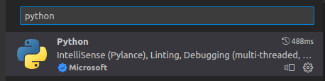 Python vscode extension